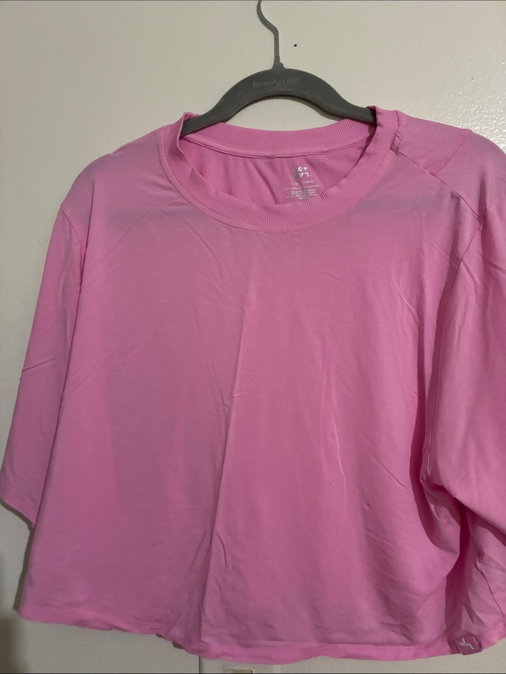 JoyLab Bubblegum Pink Cropped Tee